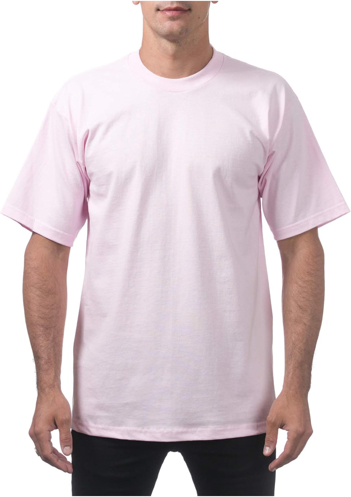 Camiseta blanca ProClub (rosa)