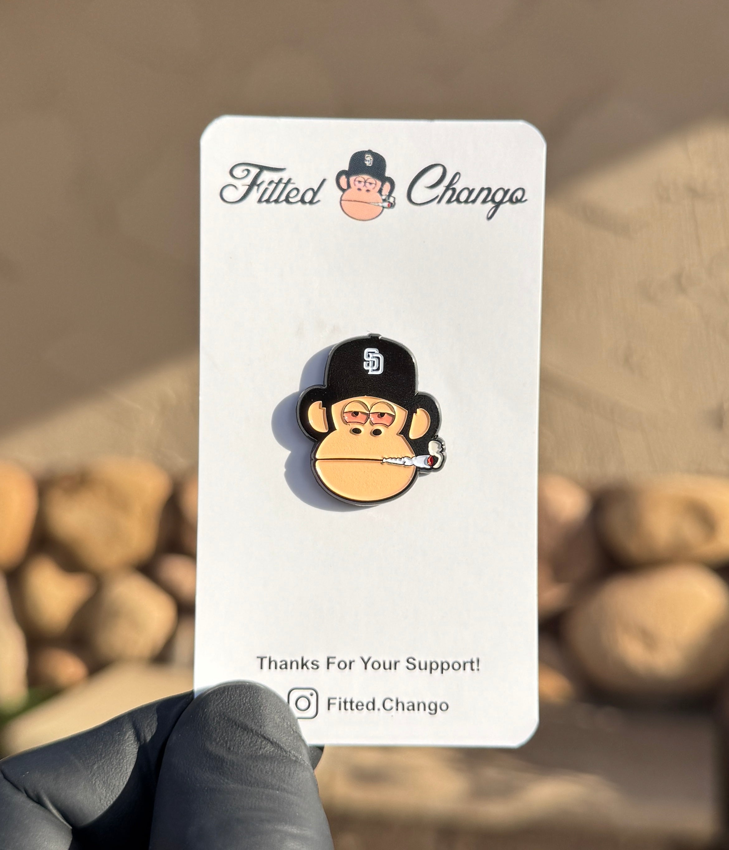 Chango Monkeys Sticker Fitted.Chango Monkey Pin