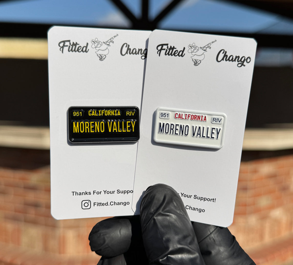 Number Plate Pin Moreno Valley License Plate Pin – Fitted.Chango