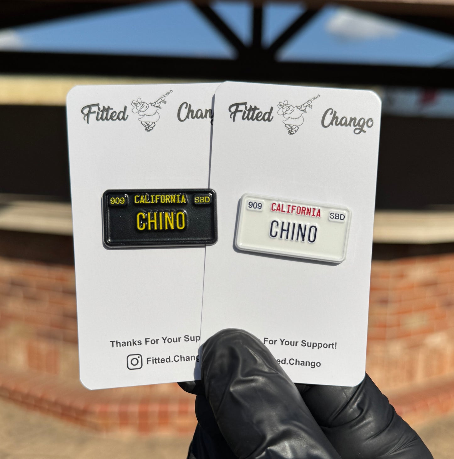 Chino License Plate Pin