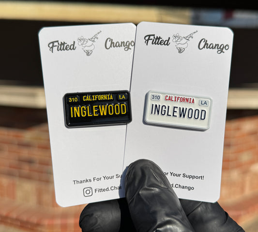 Inglewood License Plate Pin