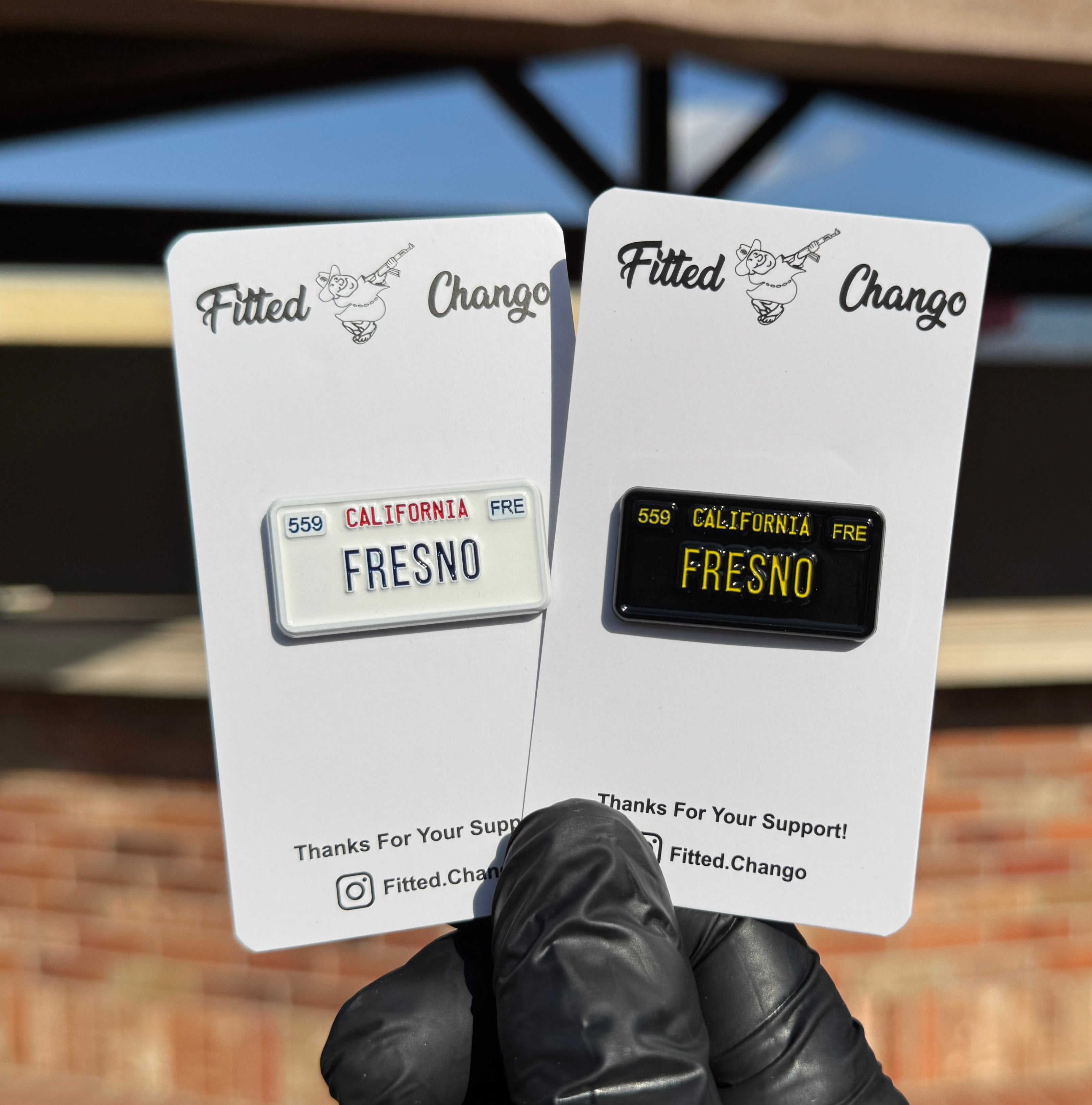 Pin de matrícula de Fresno