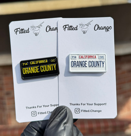 Orange County License Plate Pin