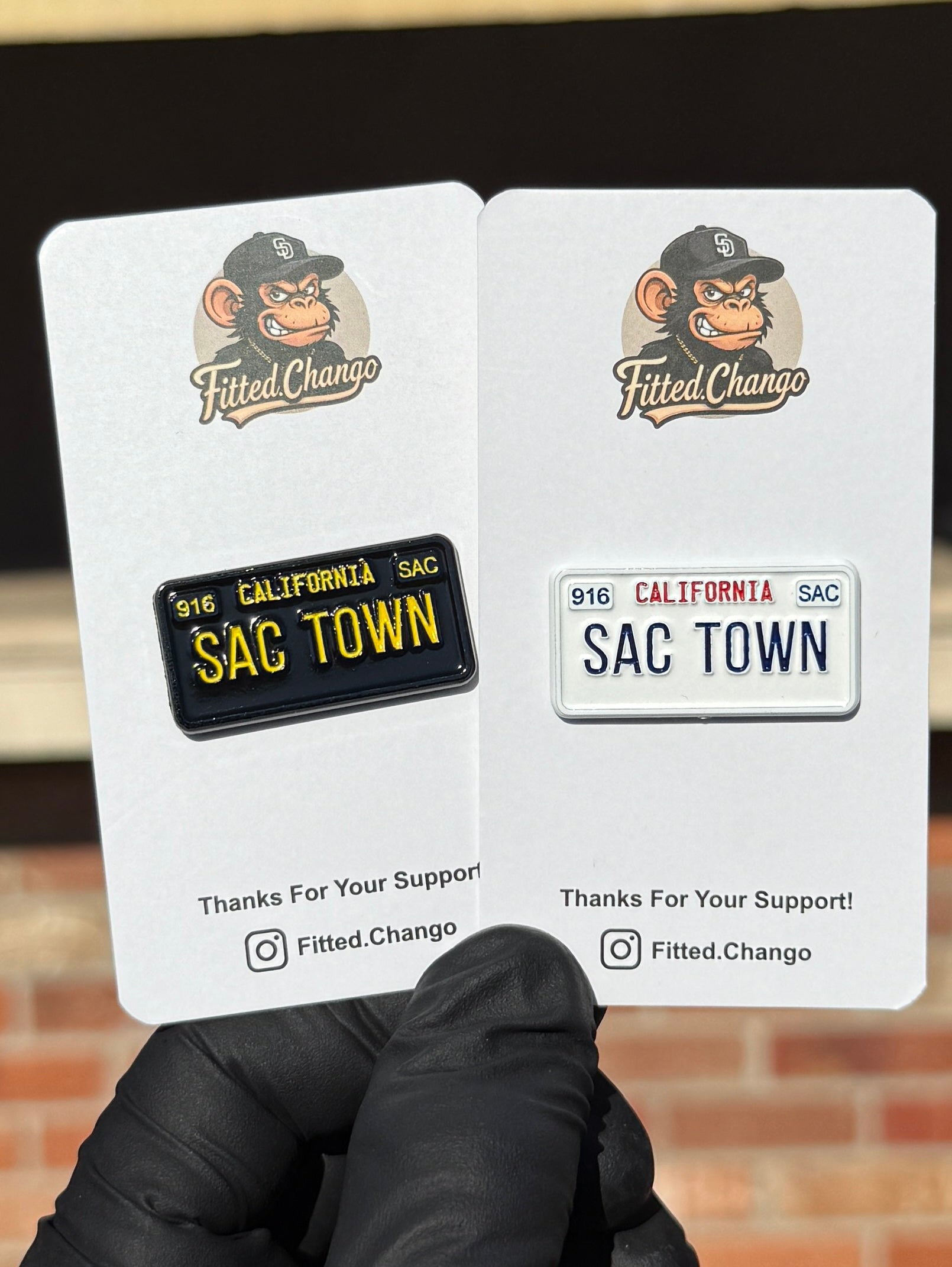 Sac Town License Plate Pin