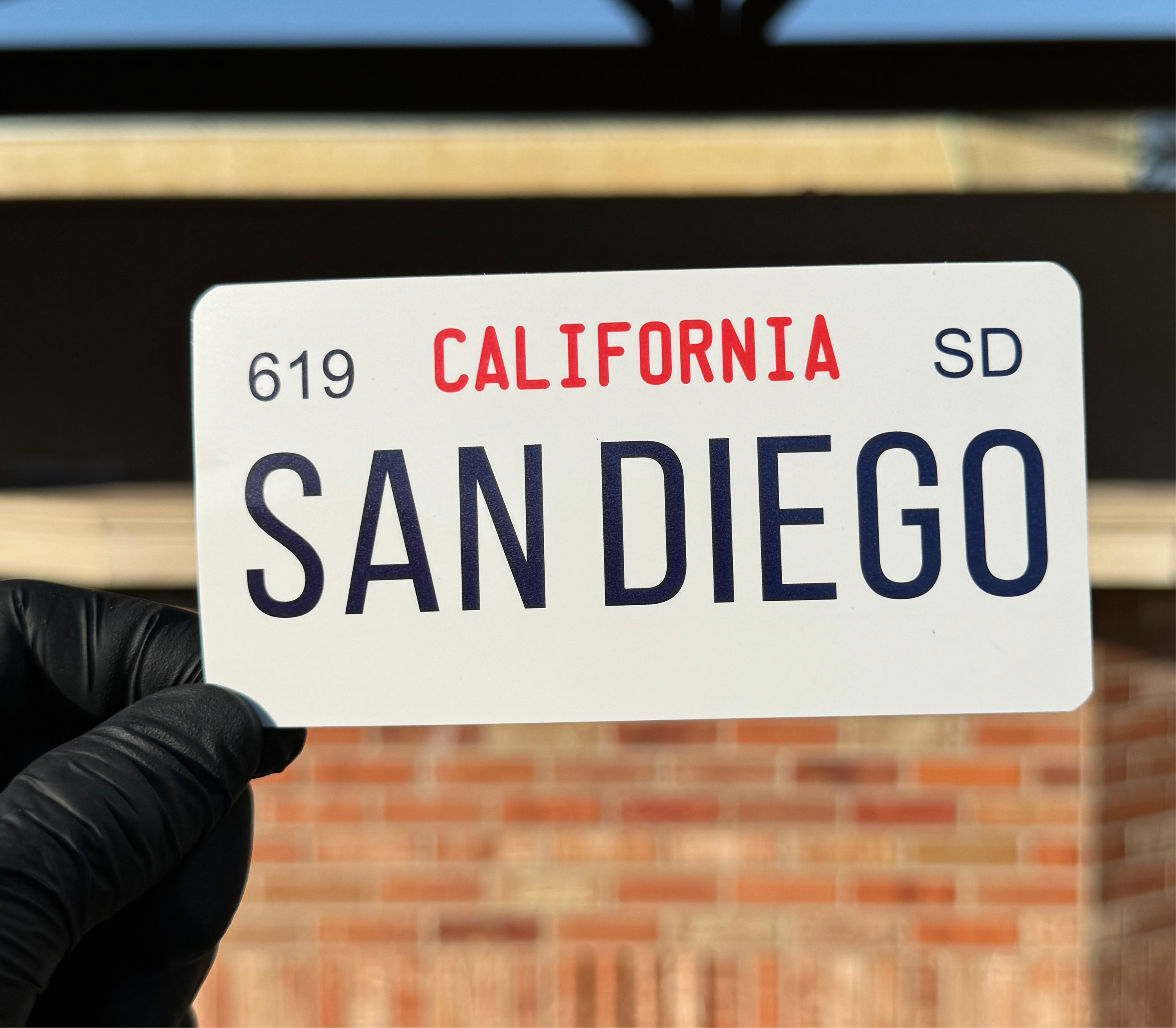 Pegatinas para matrícula de San Diego (paquete de 3)
