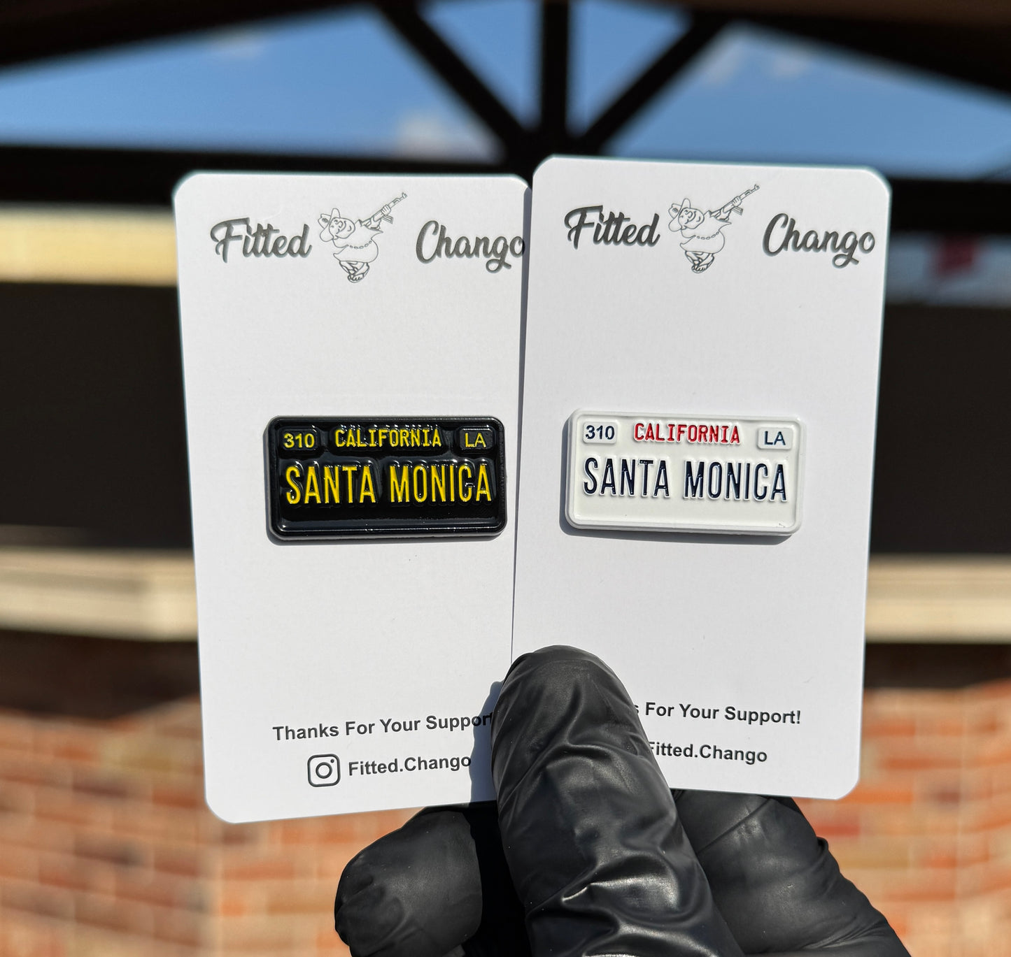 Santa Monica License Plate Pin