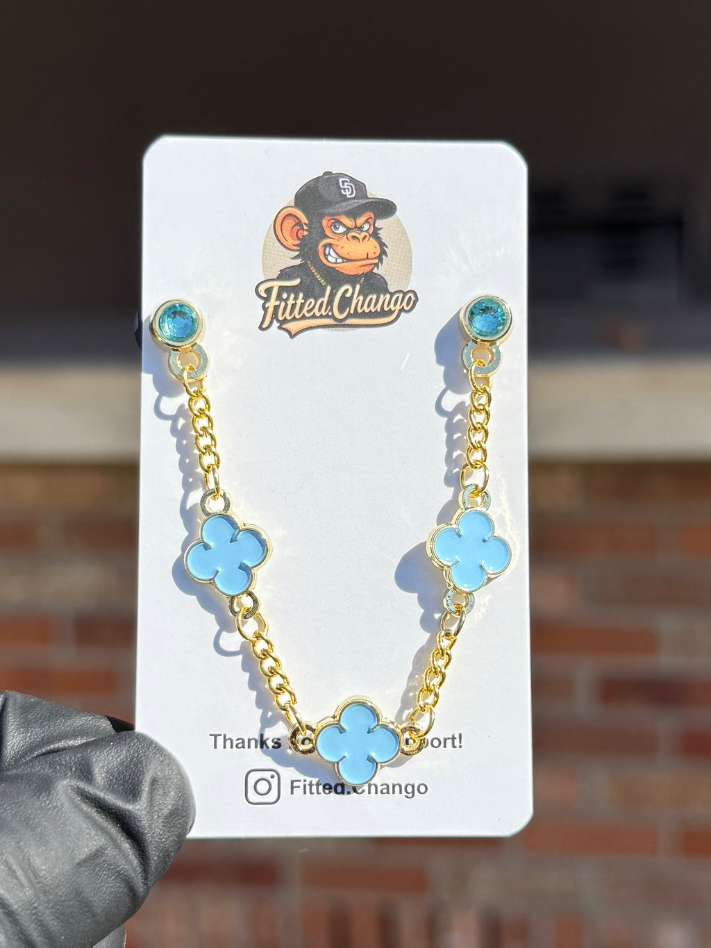 Chain Pin Light Blue