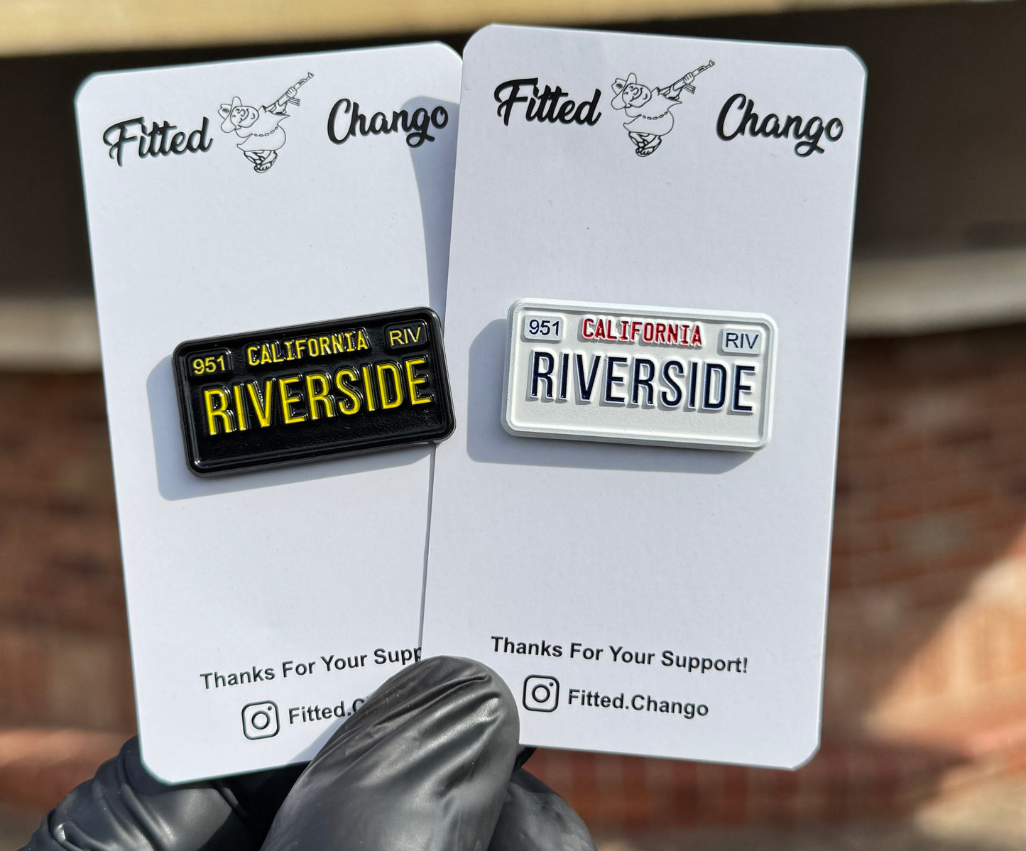 Riverside License Plate Pin