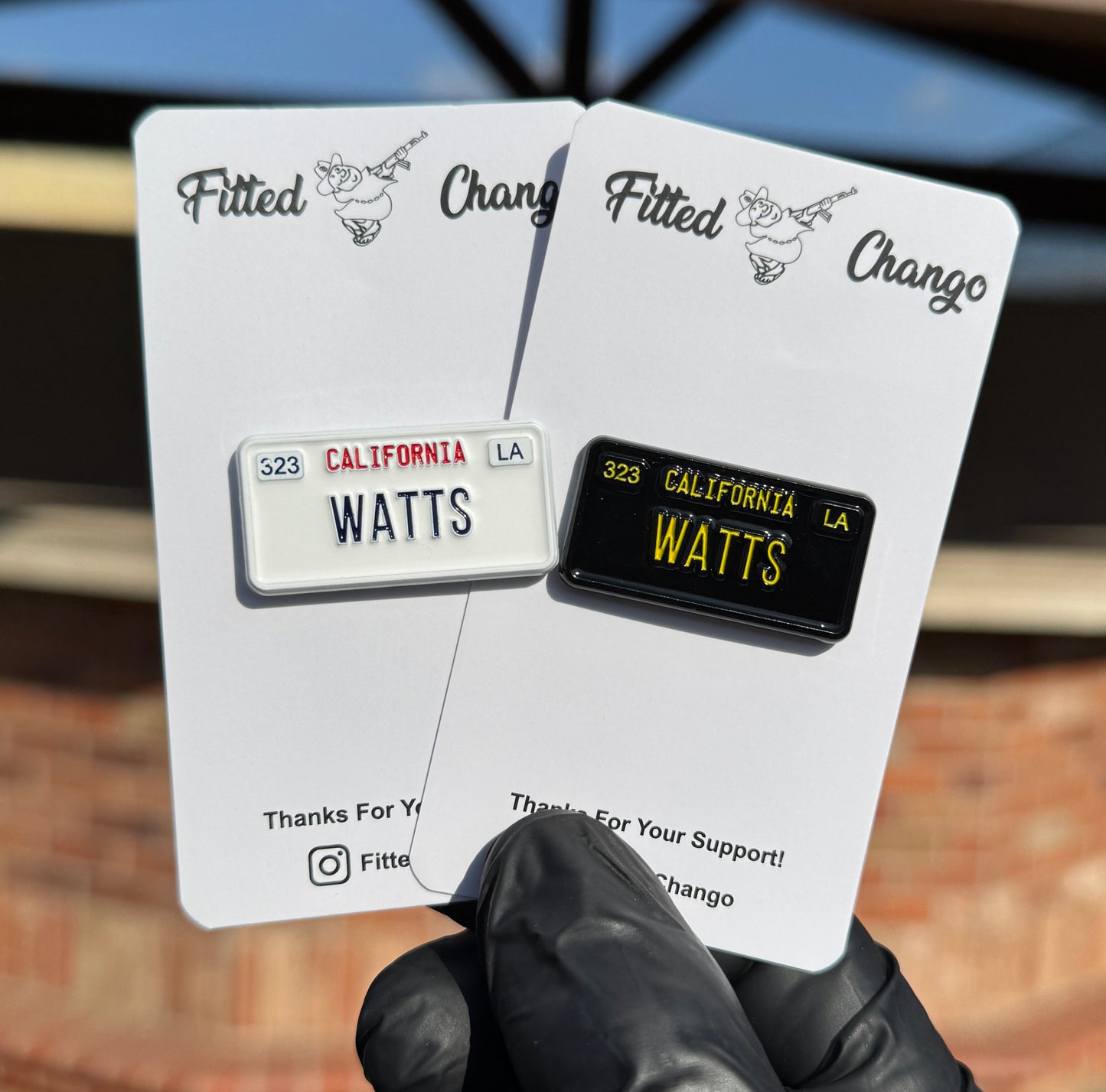 Watt’s License Plate Pin