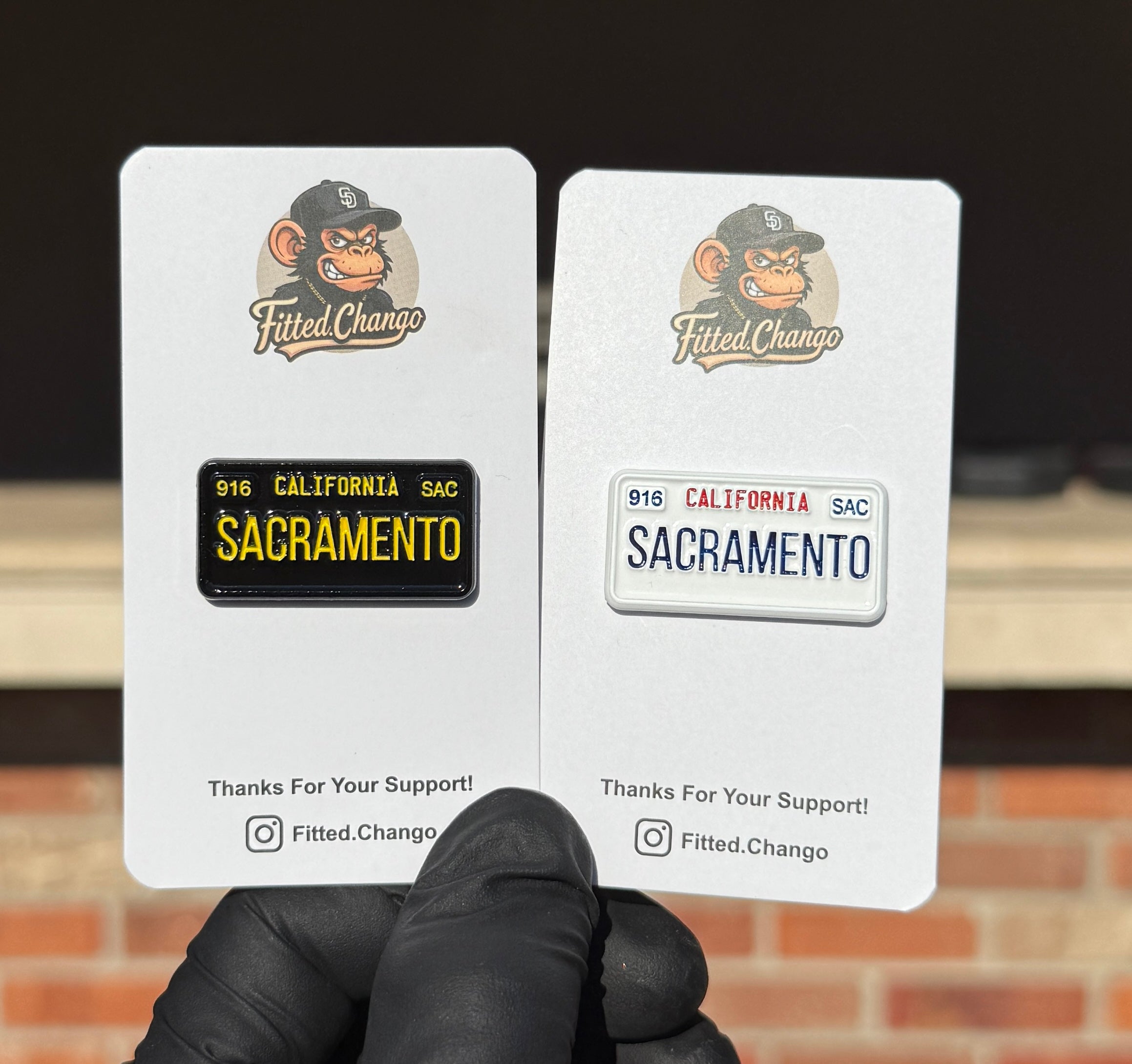 Sacramento License Plate Pin