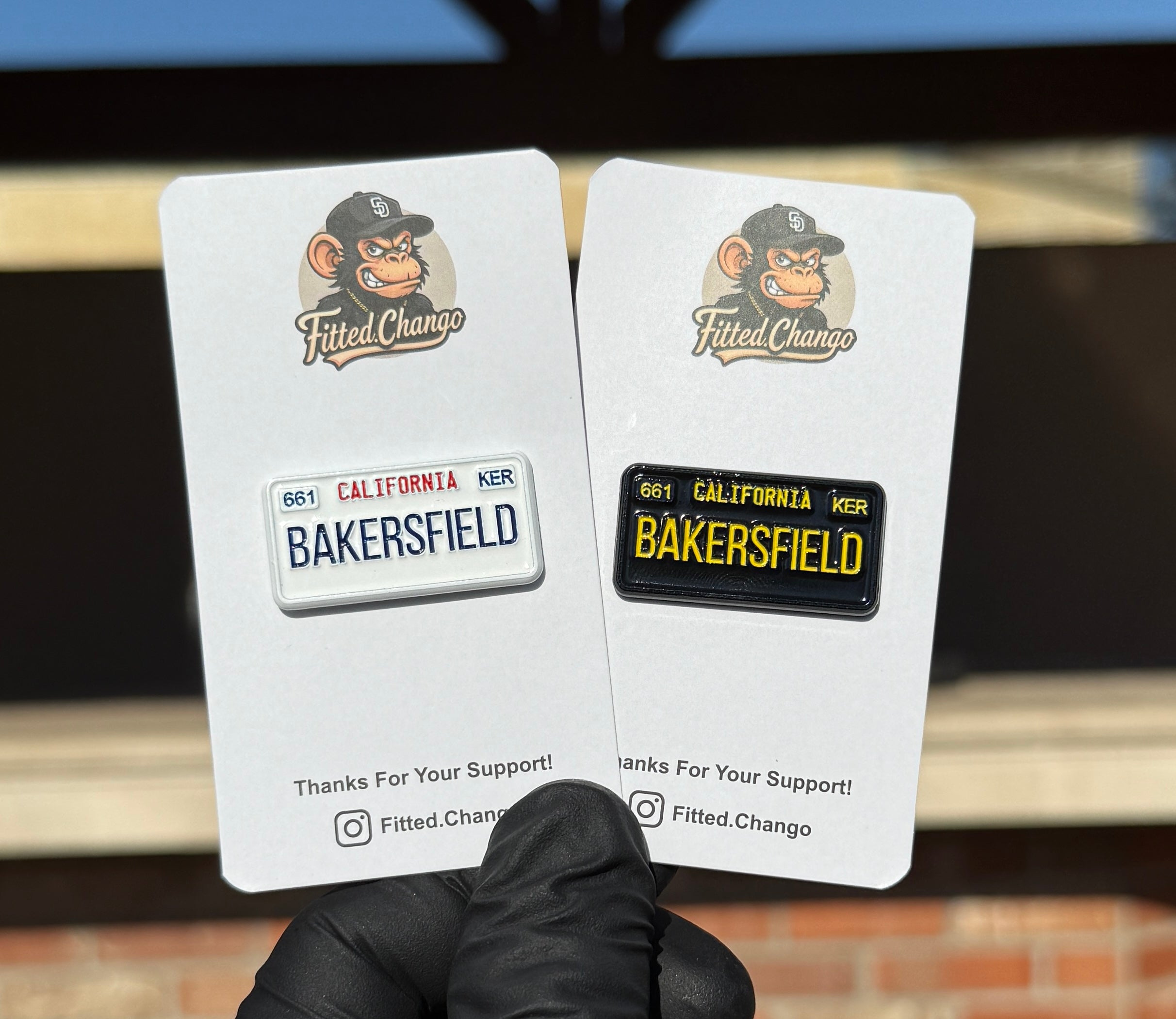 Bakersfield License Plate Pin
